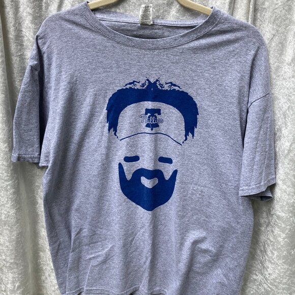 Bryce Harper Phillies Baseball Silhoutte #3 T Shirt Size L - Picture 1 of 3
